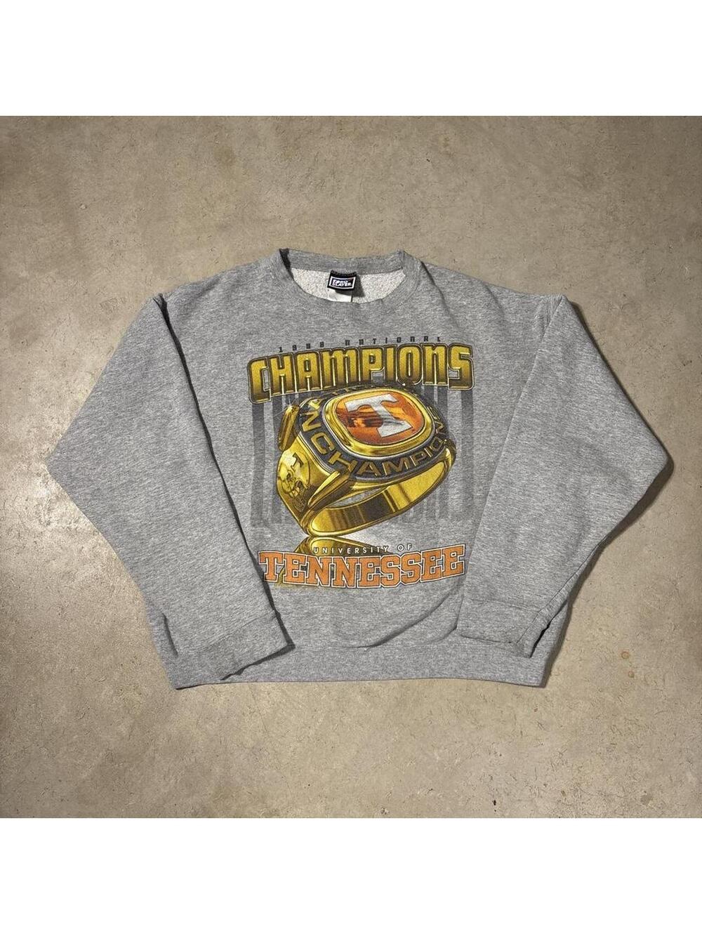 Vintage 1998 National Champions Tennessee Volunteers Sweatshirt Ring Graphic XL